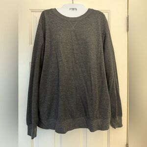 🩷 3/$18 women’s charcoal Gray Sweater sweatshirt crew neck long sleeve top